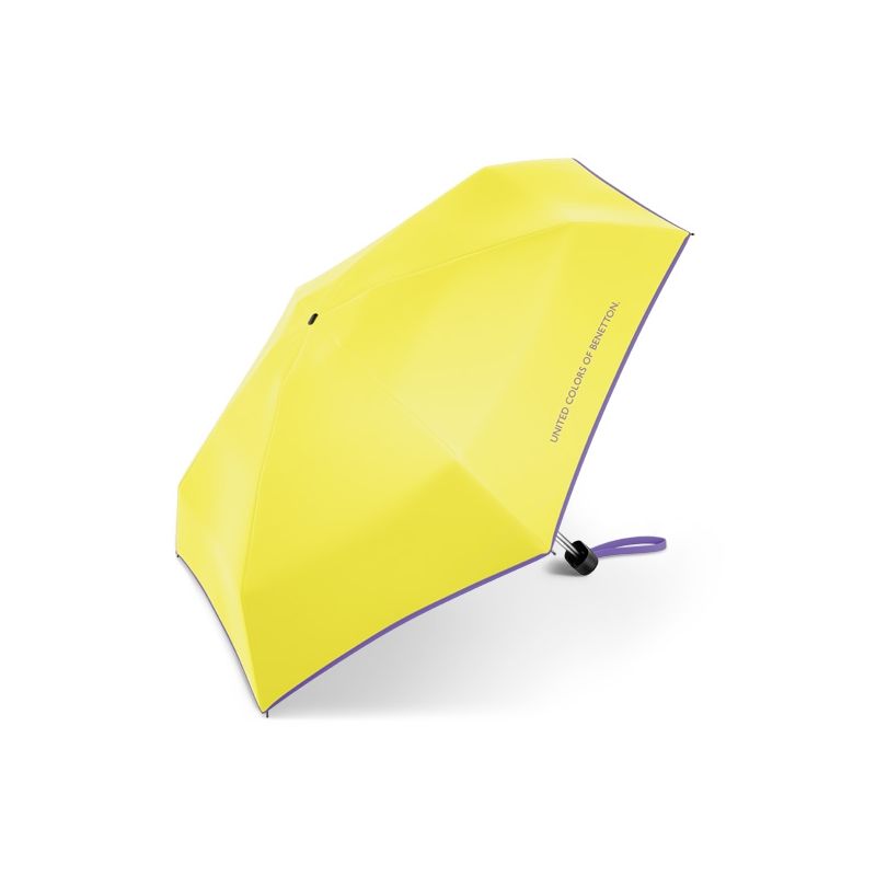 Mini parapluie pliant Benetton jaune soleil