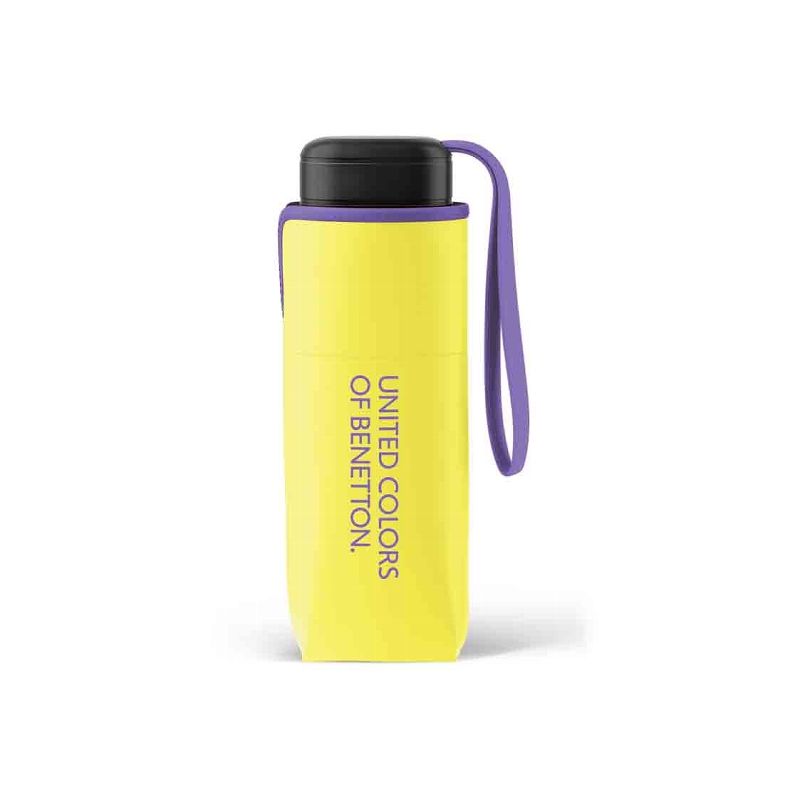 Mini parapluie pliant Benetton jaune soleil