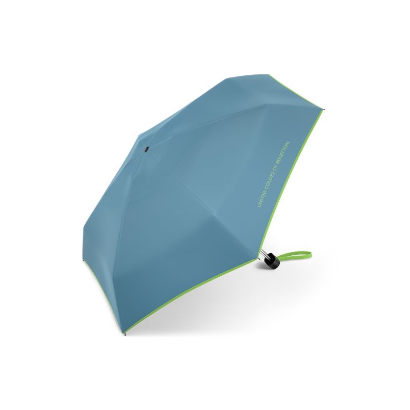 Mini parapluie pliant bleu Caraibes Benetton