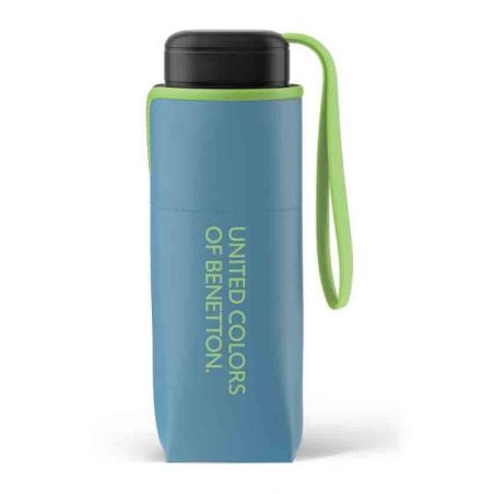 Mini parapluie pliant bleu Caraibes Benetton