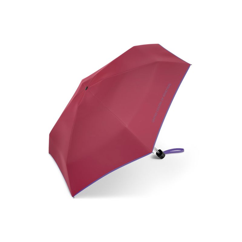 Mini parapluie pliant Benetton rose vif