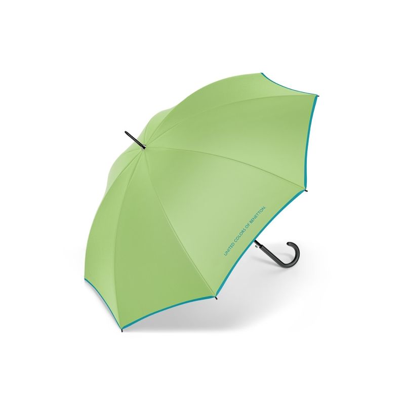 Parapluie droit vert clair Benetton