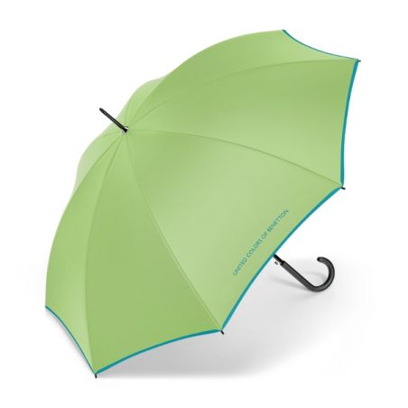 Parapluie droit vert clair Benetton