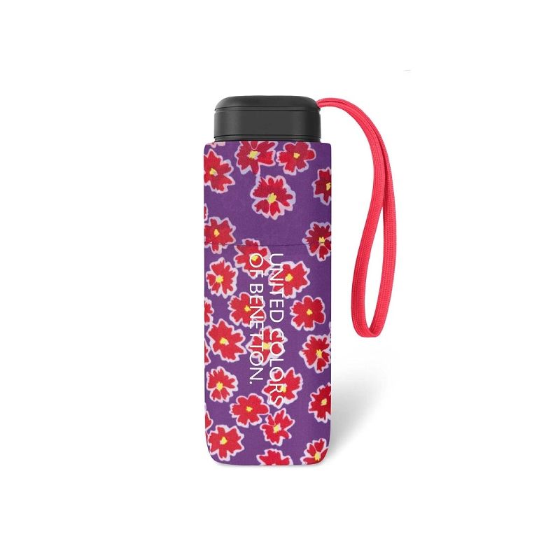 Petit parapluie Benetton fleurs multicolores ultra plat