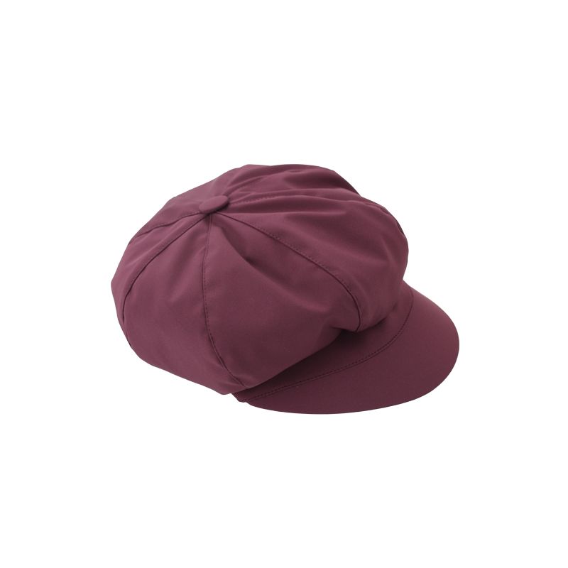 Casquette de pluie femme bordeaux aspect tissus