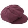 Casquette de pluie femme bordeaux aspect tissus