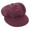 Casquette de pluie femme bordeaux aspect tissus