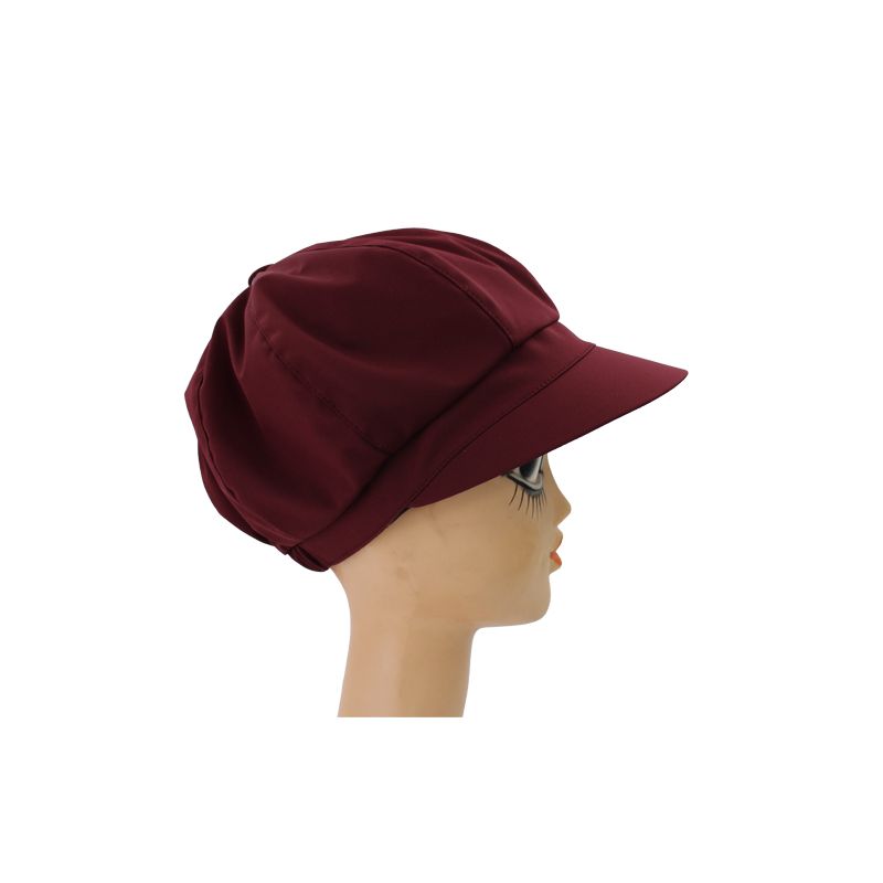 Casquette de pluie femme bordeaux aspect tissus