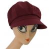 Casquette de pluie femme bordeaux aspect tissus