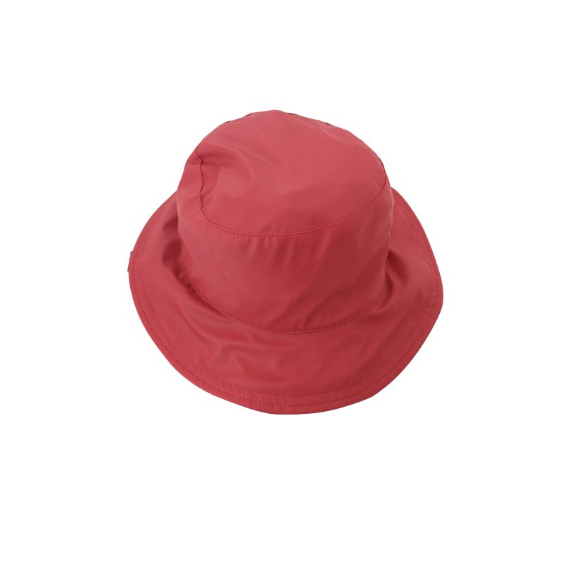 Chapeau de pluie rouge revers floral rouge