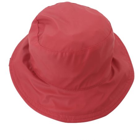 Chapeau de pluie rouge revers floral rouge