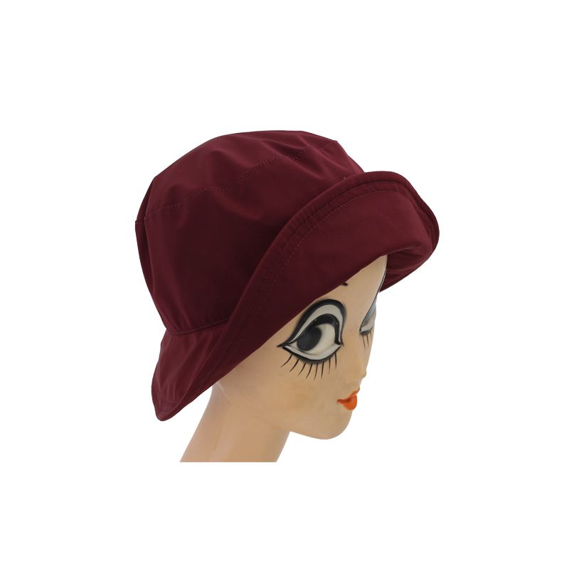 Chapeau de pluie couleur bordeaux pour femme