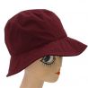 Chapeau de pluie couleur bordeaux pour femme