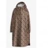 Poncho imperméable marron léopard