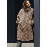 Poncho imperméable marron léopard