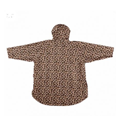 Poncho imperméable marron léopard