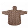 Poncho imperméable marron léopard