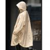 Poncho imperméable ivoire motif léopard