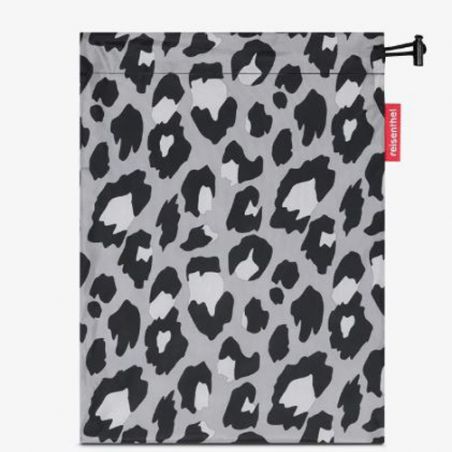 Poncho imperméable gris et noir léopard