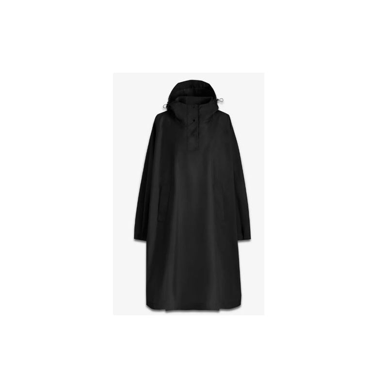 Poncho imperméable noir pour femmes