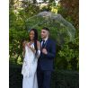 Très grand parapluie transparent liseré noir
