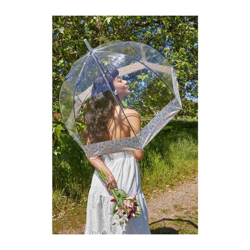Parapluie transparent haut de gamme anglais fleurs Fulton