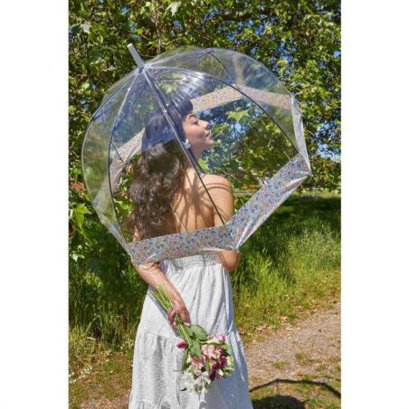 Parapluie transparent haut de gamme anglais fleurs Fulton