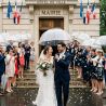 Parapluie transparent cloche liseret noir