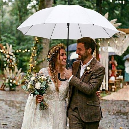 Parapluie canne blanc petit prix