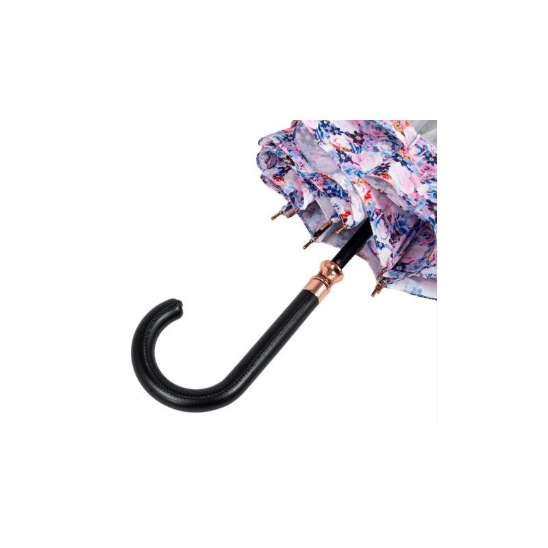 Parapluie luxe transparent cloche bord floral anglais