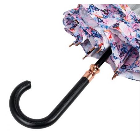 Parapluie luxe transparent cloche bord floral anglais
