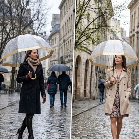 Parapluie transparent gold Fulton