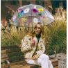 Parapluie cloche transparent fleurs