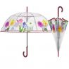 Parapluie cloche transparent fleurs