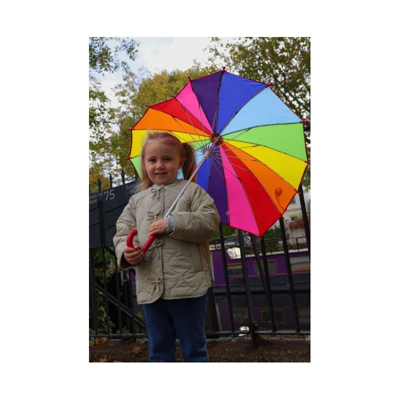 Parapluie enfant en forme de cœur multicolore