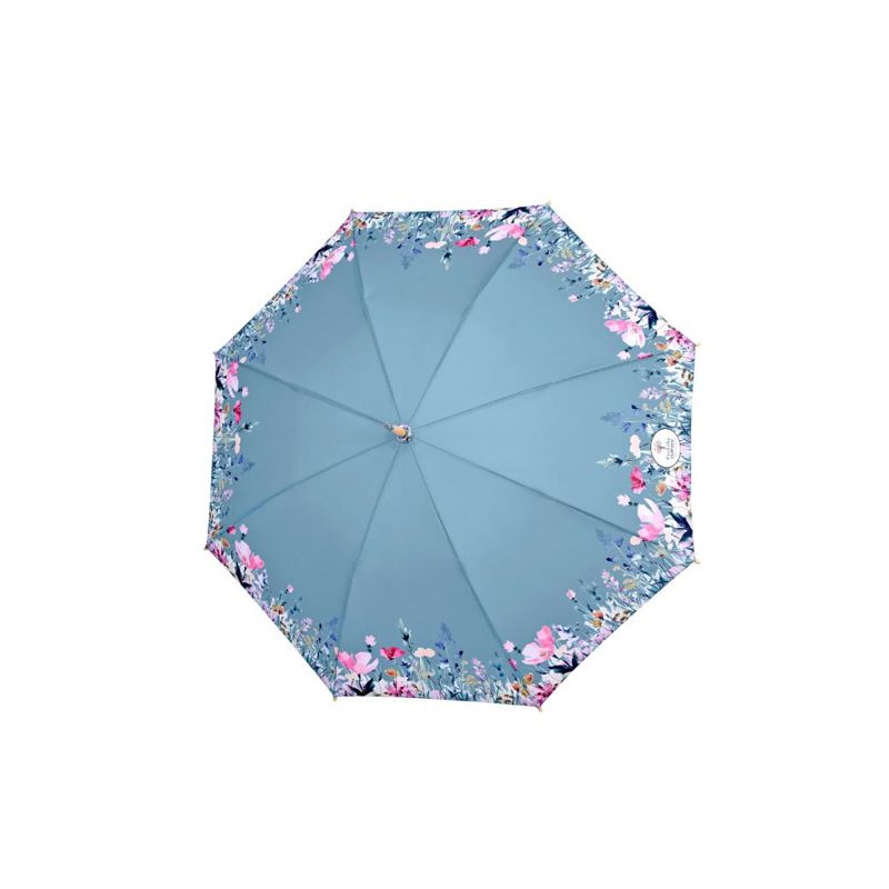 Parapluie canne écologique motif tulipes ouverture automatique