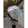 Parapluie transparent enfant liseré noir 