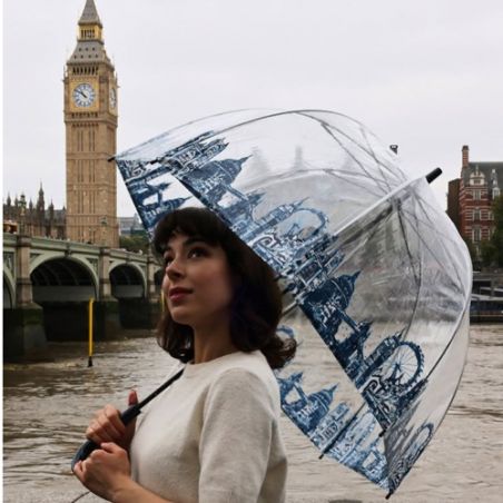 Parapluie transparent cloche London par Fulton
