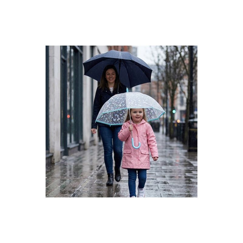 Parapluie cloche transparent licornes et nuages