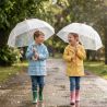 Parapluie enfant transparent coeurs multicolores