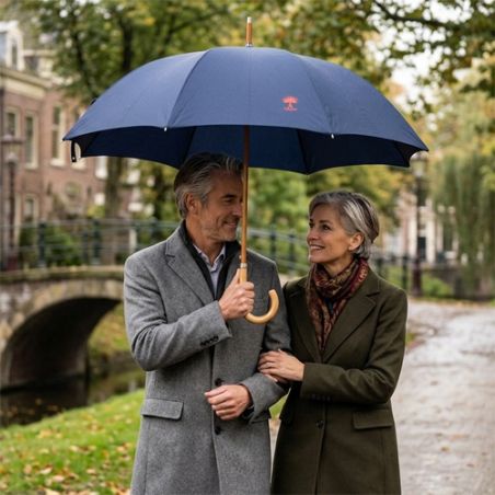 Parapluie canne bleu marine le Parapluie Français