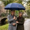 Parapluie canne bleu marine le Parapluie Français