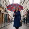 Parapluie canne Tour Eiffel rouge