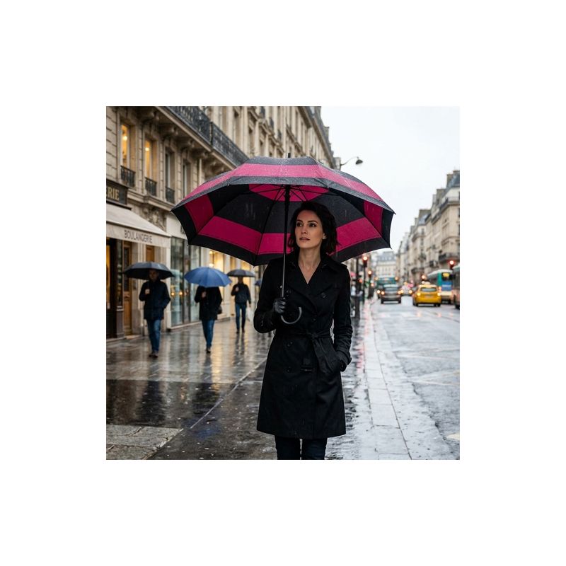 Parapluie Pierre Cardin rouge et noir