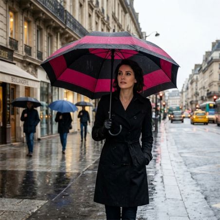 Parapluie Pierre Cardin rouge et noir