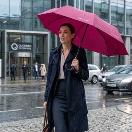 Parapluie Pierre Cardin long rouge