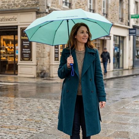 Parapluie automatique pliant vert menthe Benetton
