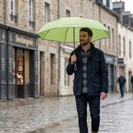 Parapluie pliant automatique vert clair Benetton