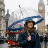 Parapluie transparent bleu navy Fulton