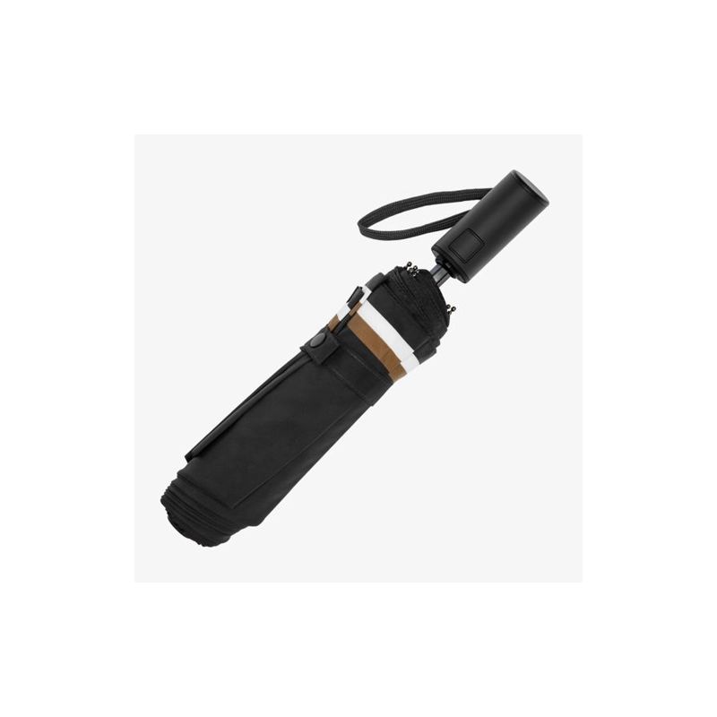 Parapluie pliant solide noir HUGO BOSS